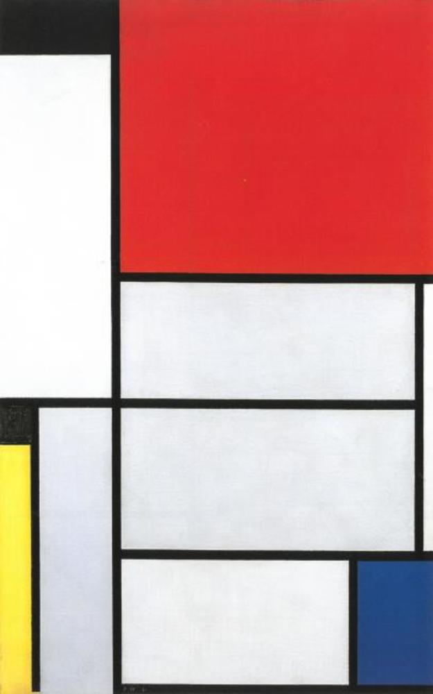 Reproduction du tableau « Tableau I - Piet Mondrian » par Alpha Reproduction en peinture à l’huile