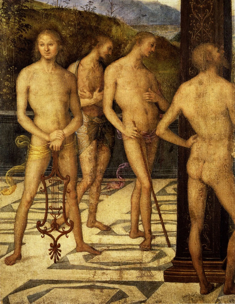 Quatro personagens masculinos - Pietro Perugino