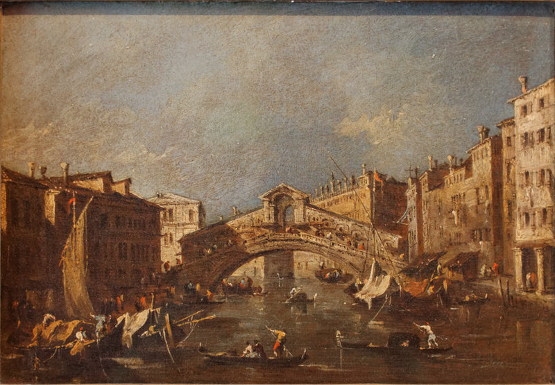 Ponte de Rialto em Veneza - Francesco Guardi