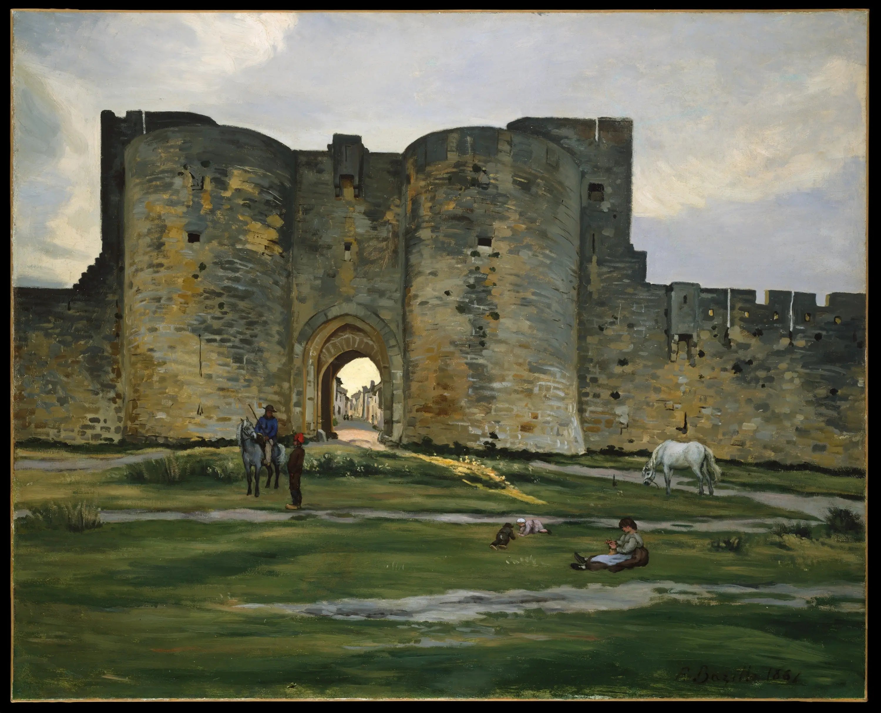 Reproduction du tableau « Porte de la Reine à Aigues-Mortes - Frédéric Bazille » par Alpha Reproduction en peinture à l’huile