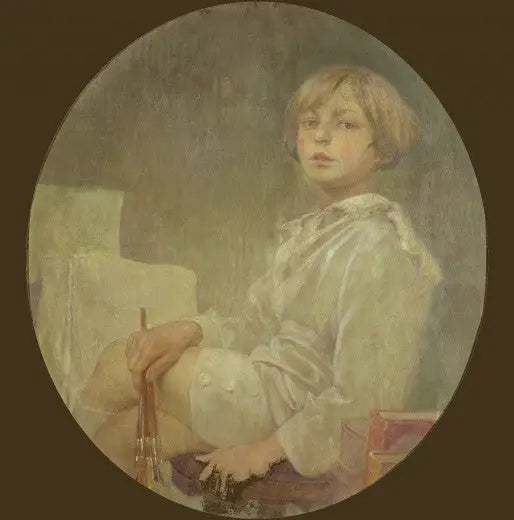 Retrato do filho de Mucha, Jiří - Alphonse Mucha