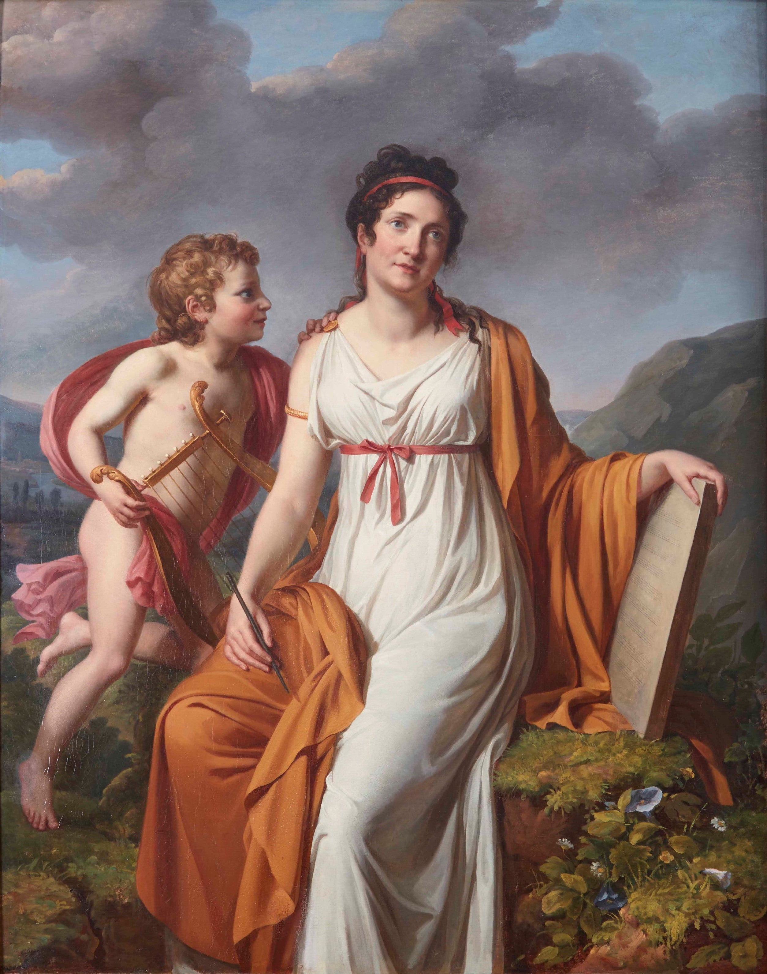 Portrait d'une dame, probablement Madame de Reiset d'Arques, en Sappho - Marie-Guillemine Benoist