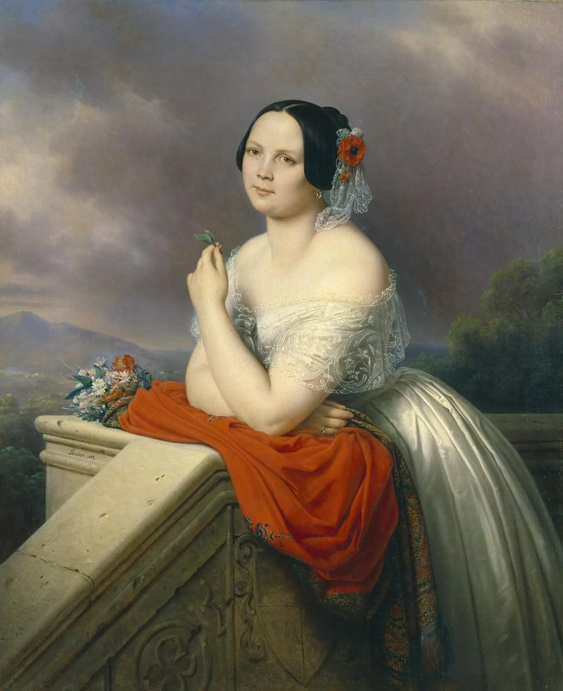 Retrato de uma jovem mulher - Charles de Steuben