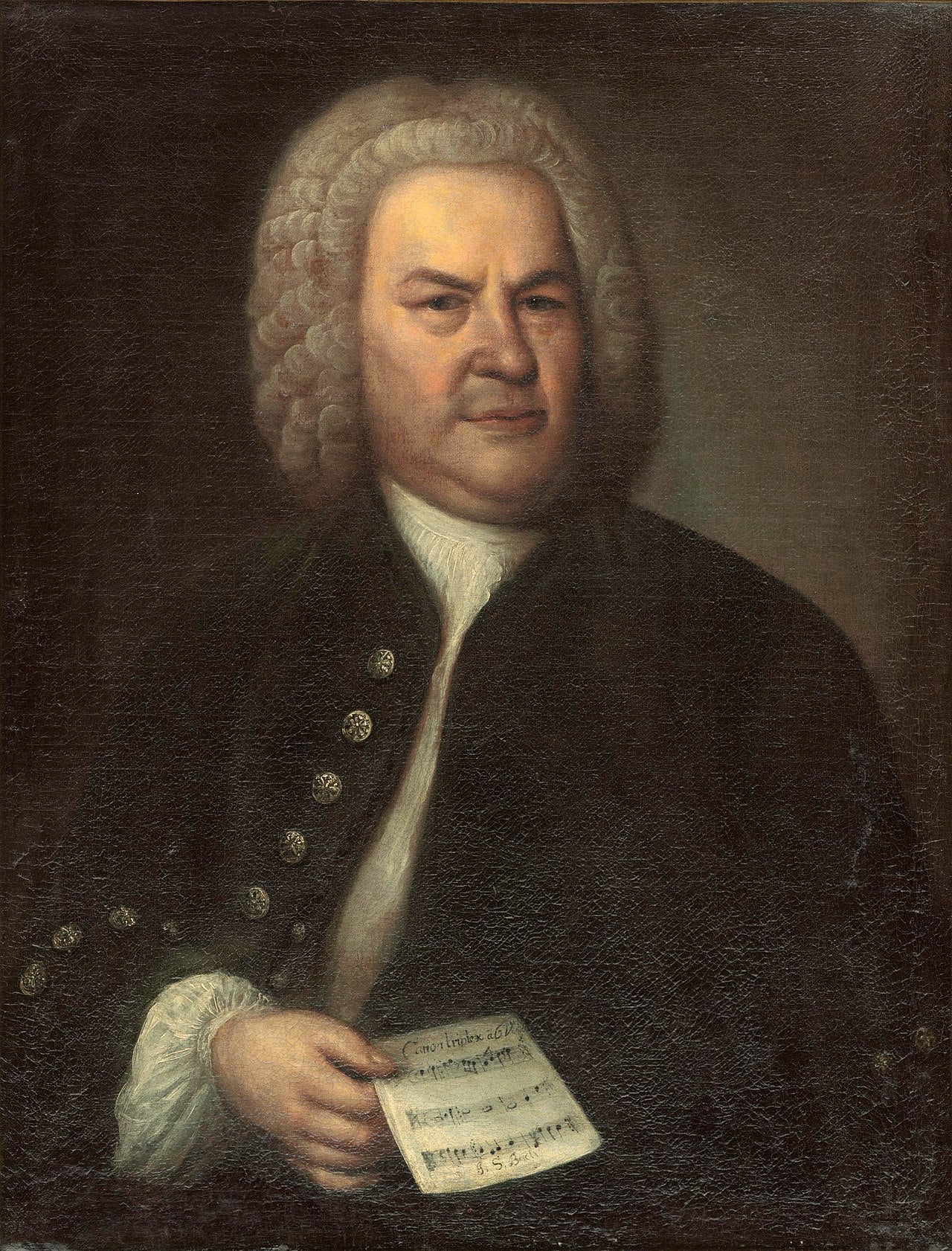 Retrato de Jean Sébastien Bach por Elias Gottlob Haussmann