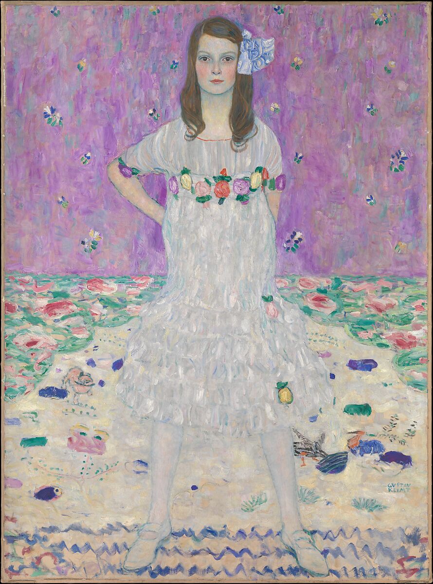 🌸👧 Retrato de Mäda Primavesi – Gustav Klimt (1912–1913)