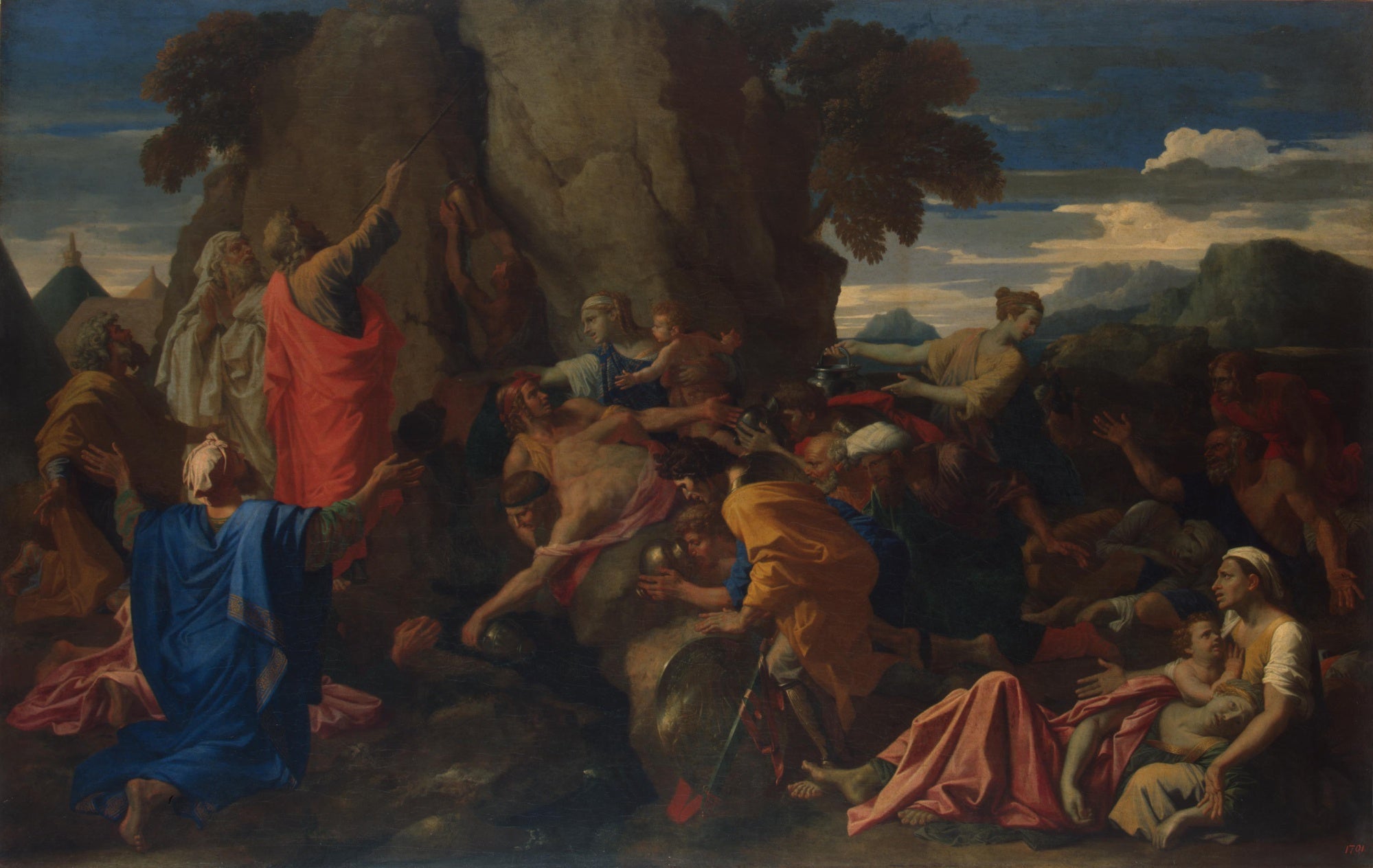 Le Frappement du rocher - Nicolas Poussin
