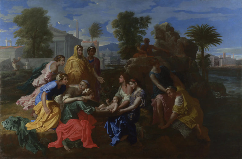 Moisés salvo das águas - Nicolas Poussin
