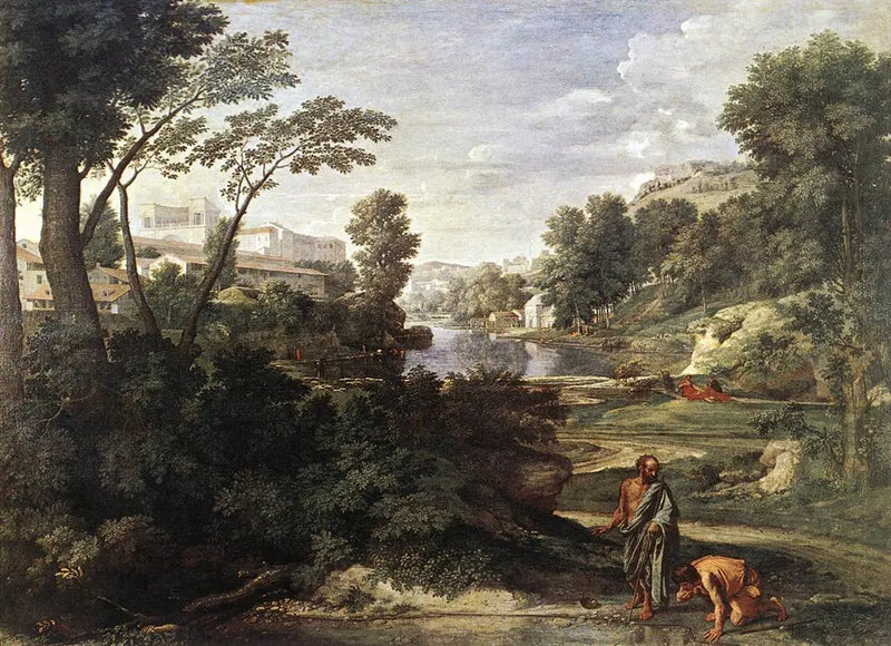 Diogênes jogando seu prato - Nicolas Poussin