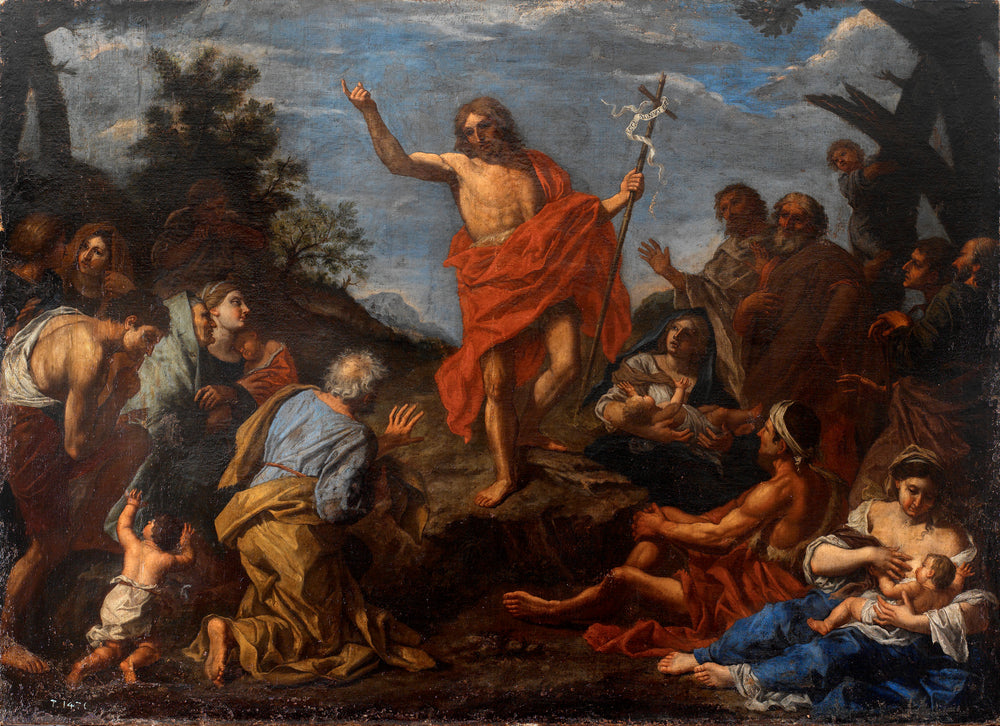 Jean-Baptiste prêchant - Pier Francesco Mola image 1 reproduction de peinture à l’huile