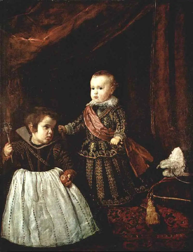O Príncipe Baltazar Carlos com um menino - Diego Velázquez