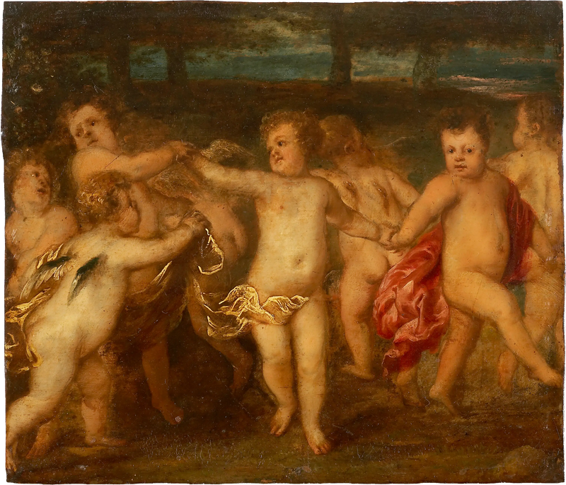 Putti fazendo um rodopio - Antoine van Dyck