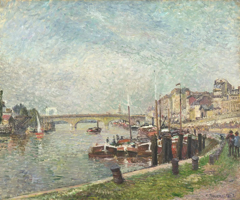 Quai Napoleão, Rouen - Camille Pissarro