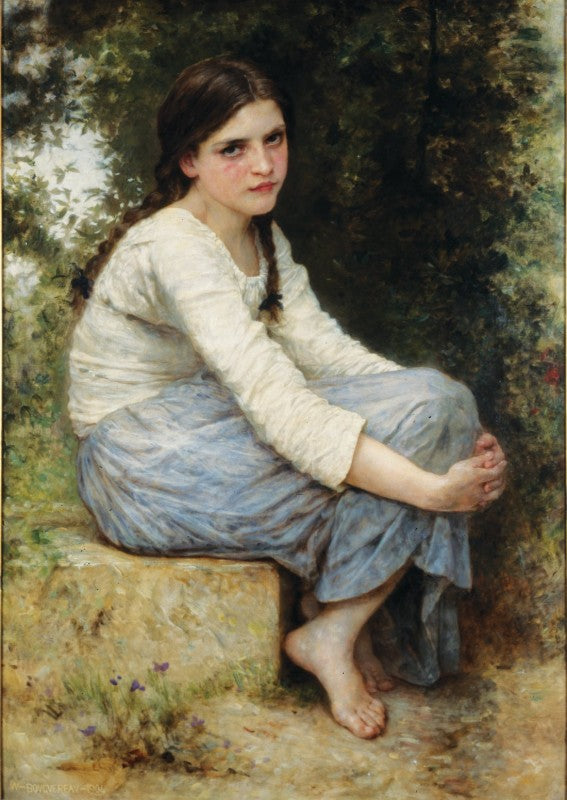 Reproduction du tableau « Rêverie - Bouguereau » par Alpha Reproduction en peinture à l’huile
