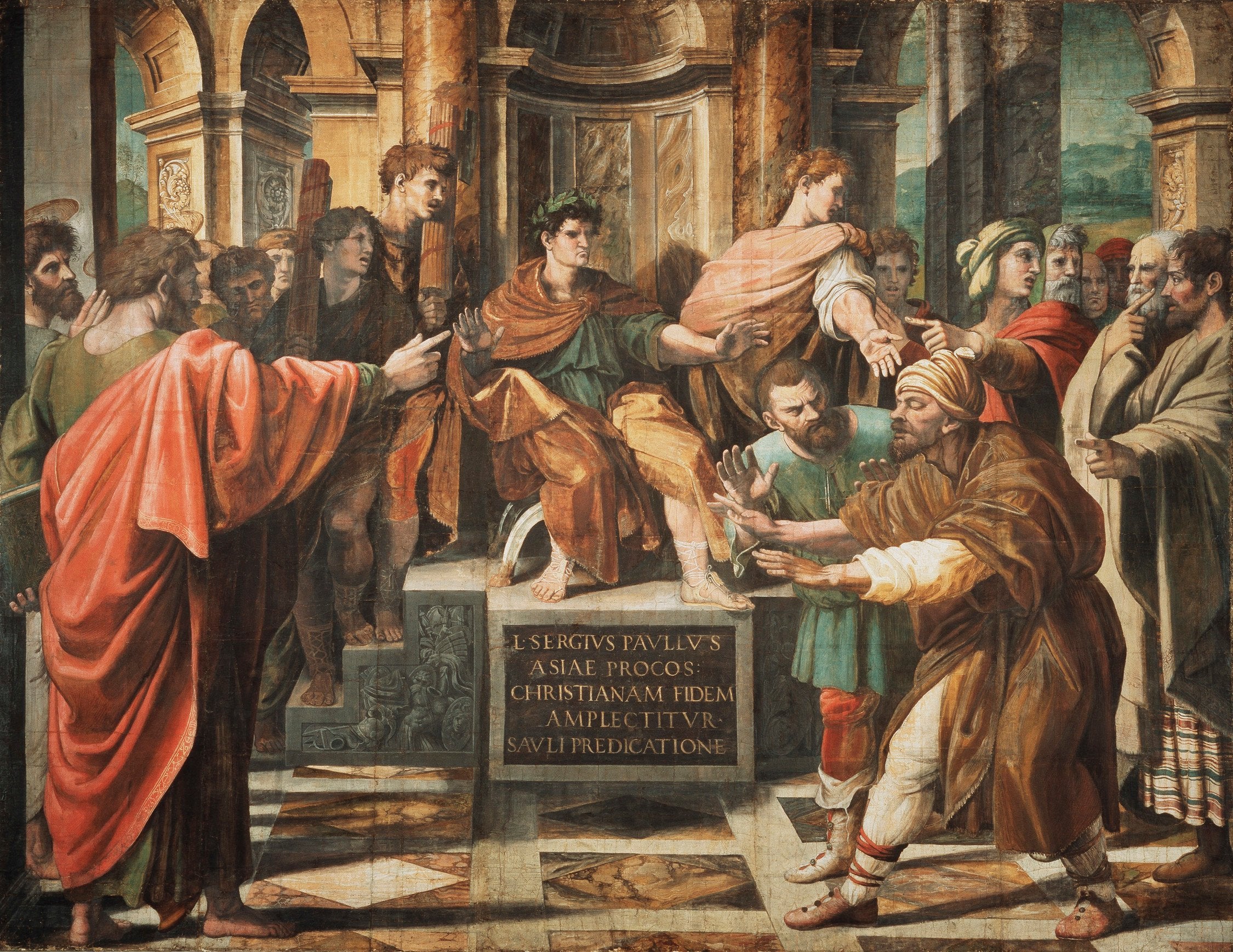 Reproduction du tableau « La conversion du proconsul - Raphaël Sanzio » par Alpha Reproduction en peinture à l’huile