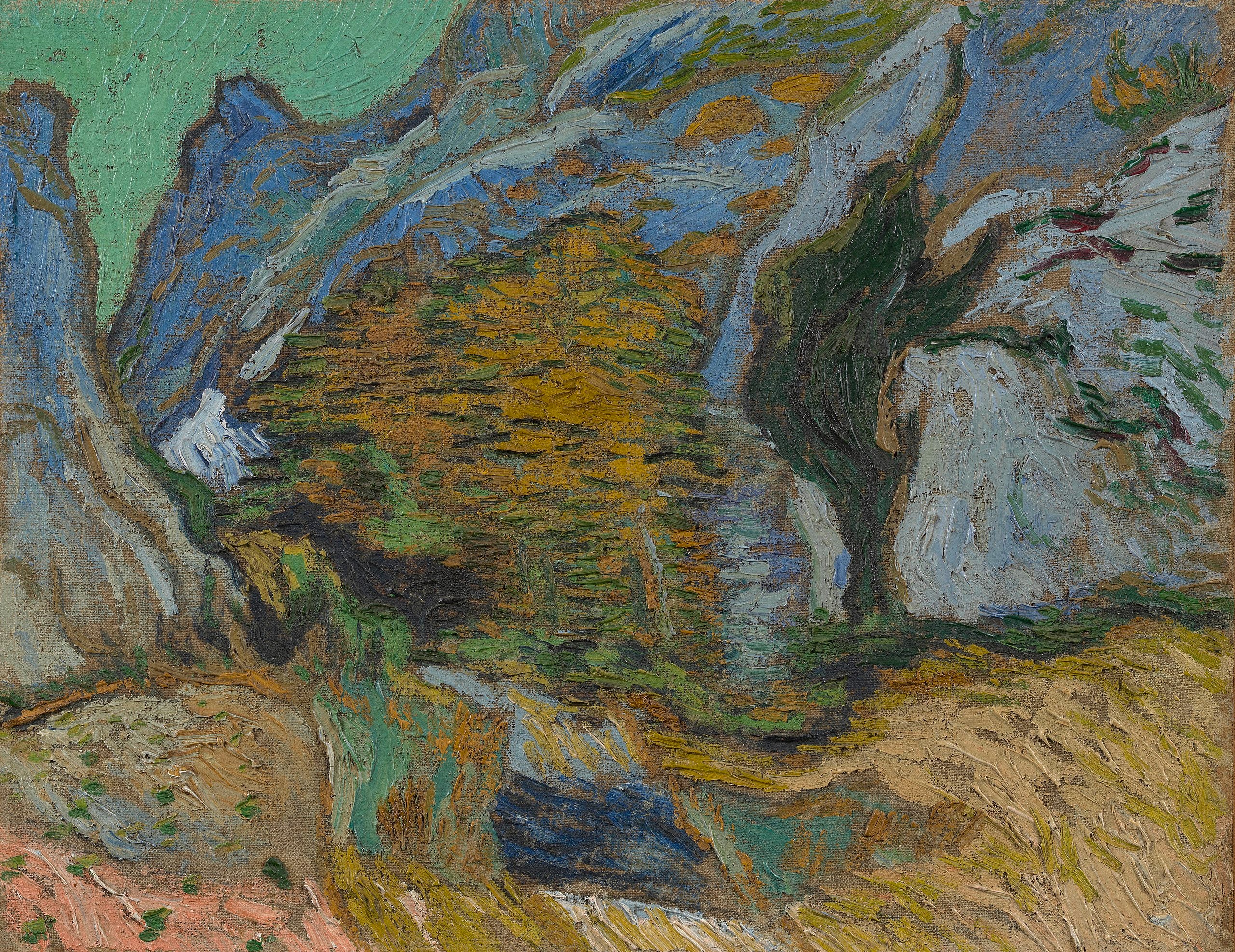 Reproduction du tableau « Ravin avec un petit ruisseau - Vincent van Gogh » par Alpha Reproduction en peinture à l’huile