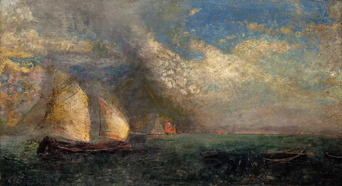 Barques. Souvenir de Venise - Odilon Redon - Alpha Reproduction