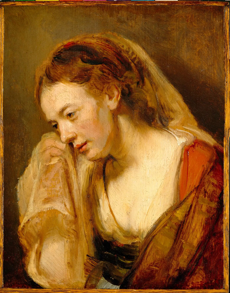 Uma mulher que chora - Rembrandt