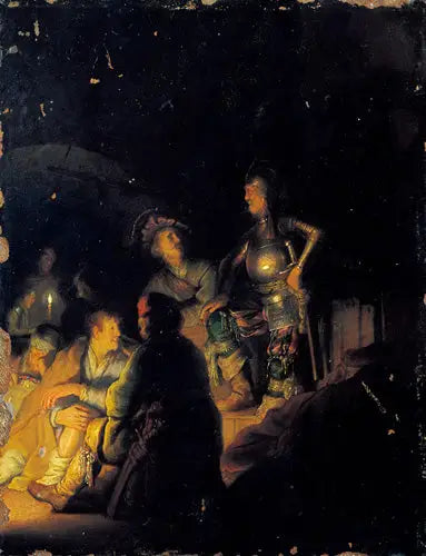 Cena bíblica noturna - Rembrandt
