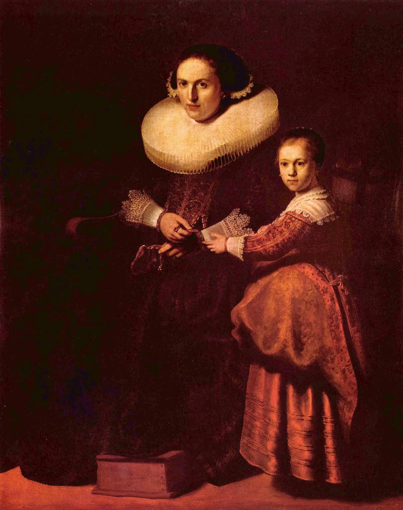 Retratos de Susanna van Collen e sua filha Anna - Rembrandt