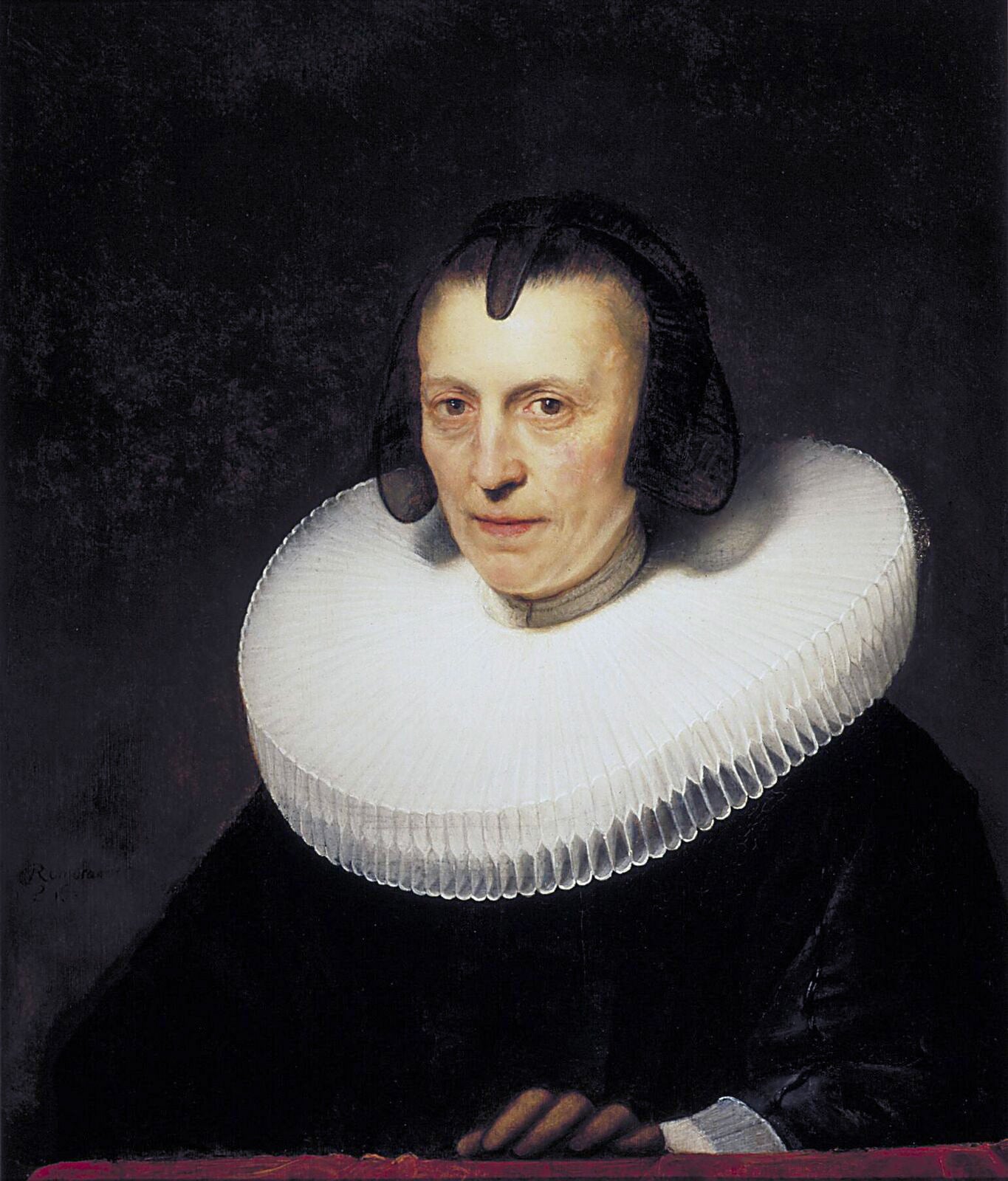 Reproduction du tableau « Portrait d'Aletta Adriaensdochter - Rembrandt » par Alpha Reproduction en peinture à l’huile