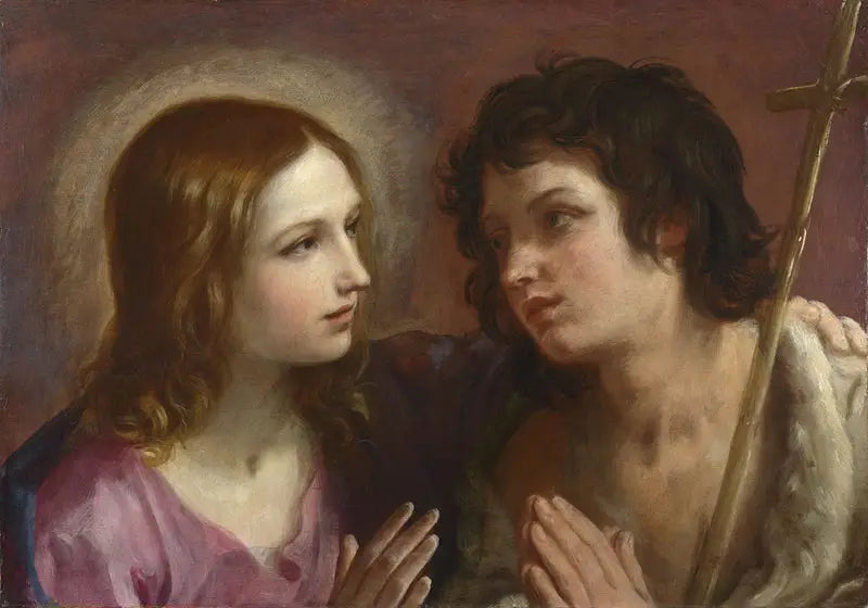 O Cristo beijando São João Batista - Guido Reni