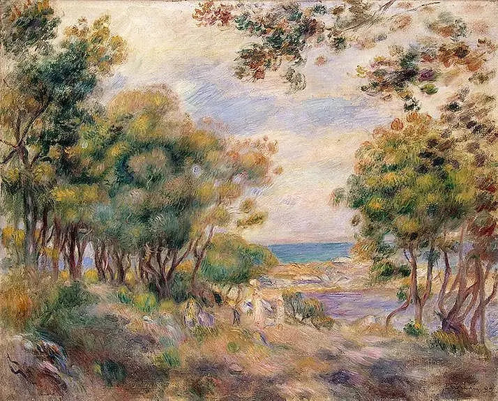 Paisagem em Beaulieu - Pierre-Auguste Renoir