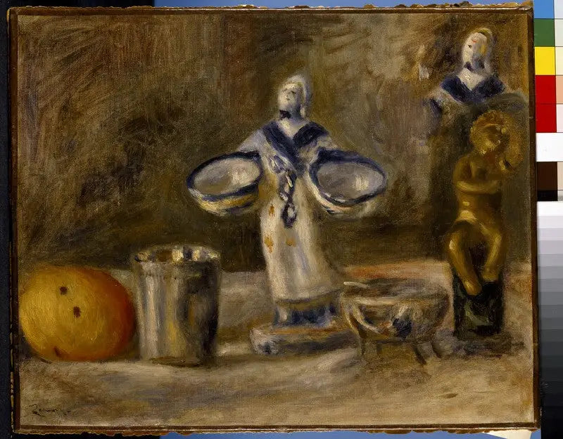 Reproduction du tableau « Nature morte avec une figure en faïence - Pierre-Auguste Renoir » par Alpha Reproduction en peinture à l’huile