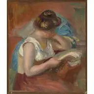 Jovem mulher lendo - Pierre-Auguste Renoir