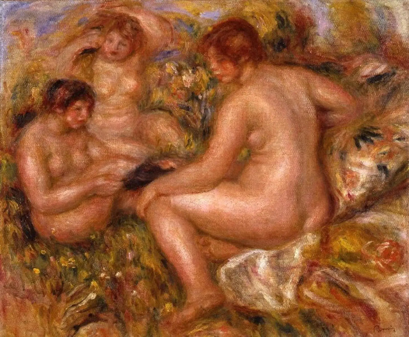 Três banhistas - Pierre-Auguste Renoir