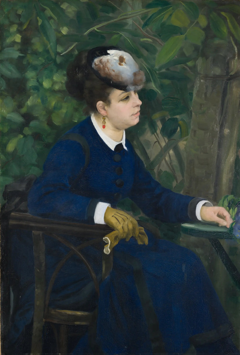 Mulher em um jardim - Pierre-Auguste Renoir