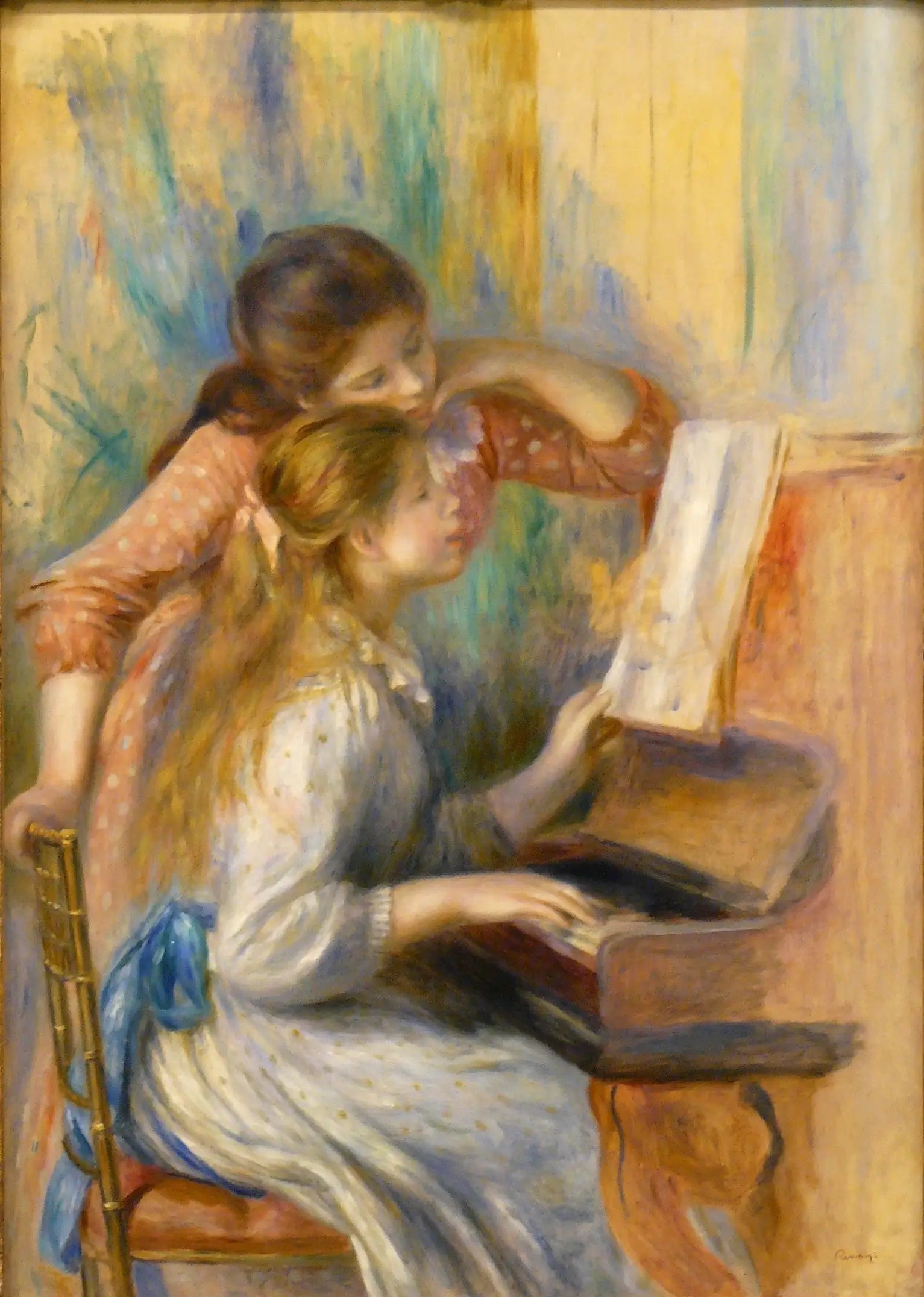 Reproduction du tableau « Jeunes filles au piano - Pierre-Auguste Renoir » par Alpha Reproduction en peinture à l’huile