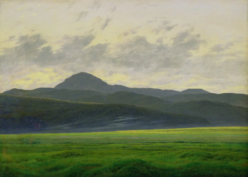 Paisagem de montanhas na Boêmia - Caspar David Friedrich