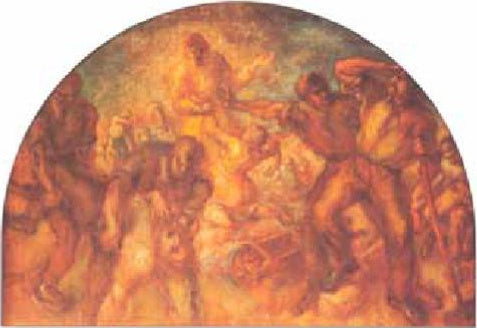 La Catastrophe, Rihard Jakopič, vers 1900, huile sur toile