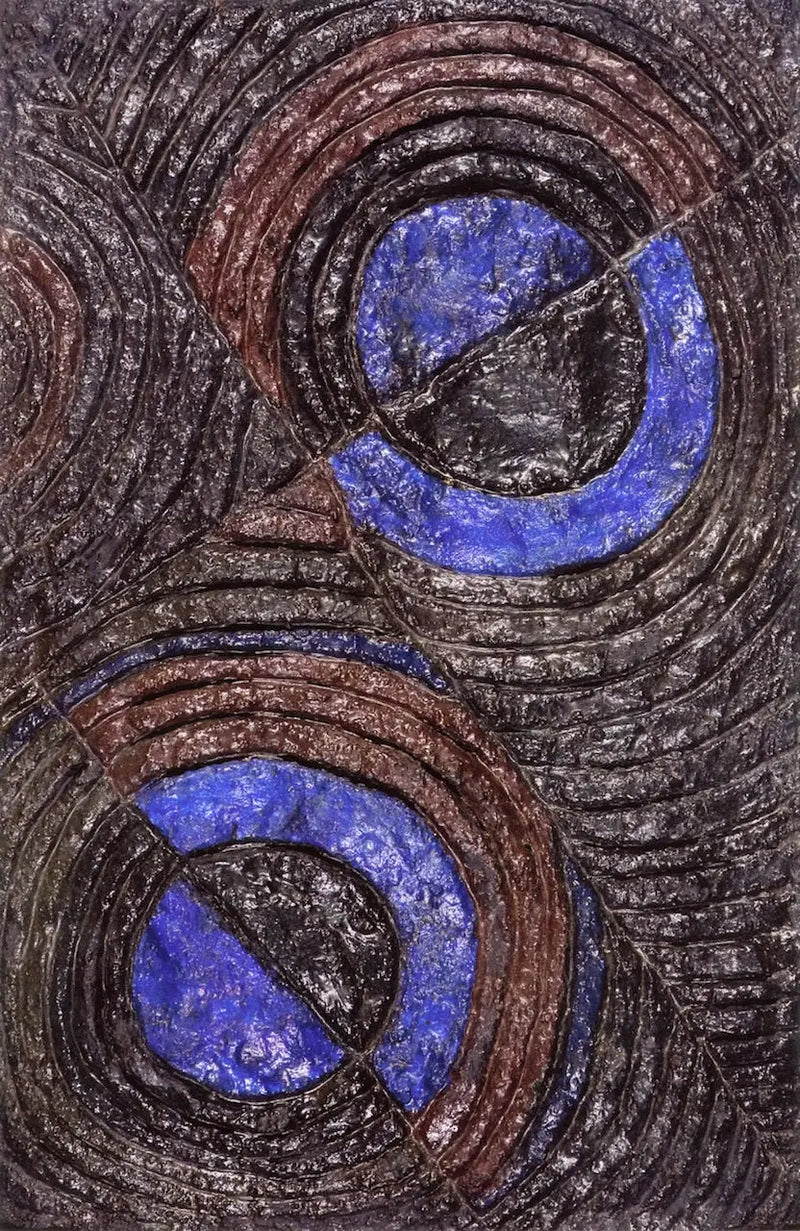 Alívio marrom e azul - Robert Delaunay