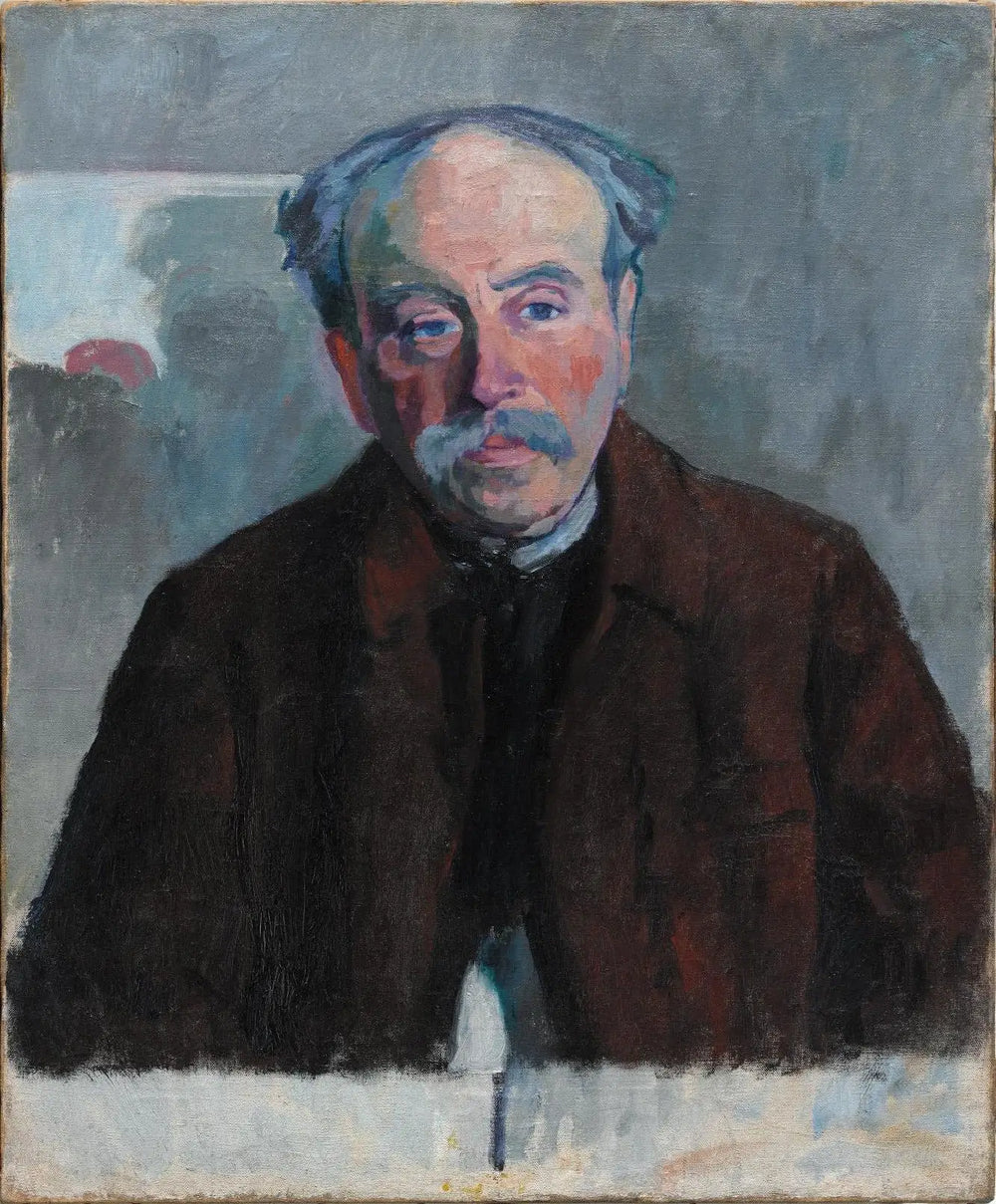 Reproduction du tableau « Portrait du Douanier Rousseau - Robert Delaunay » par Alpha Reproduction en peinture à l’huile