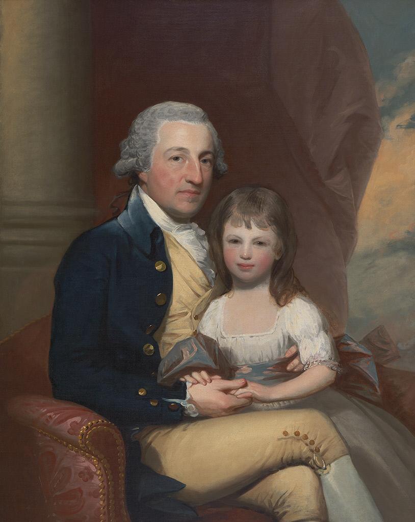 Robert Hare, Sr., et sa fille Martha - Gilbert Stuart