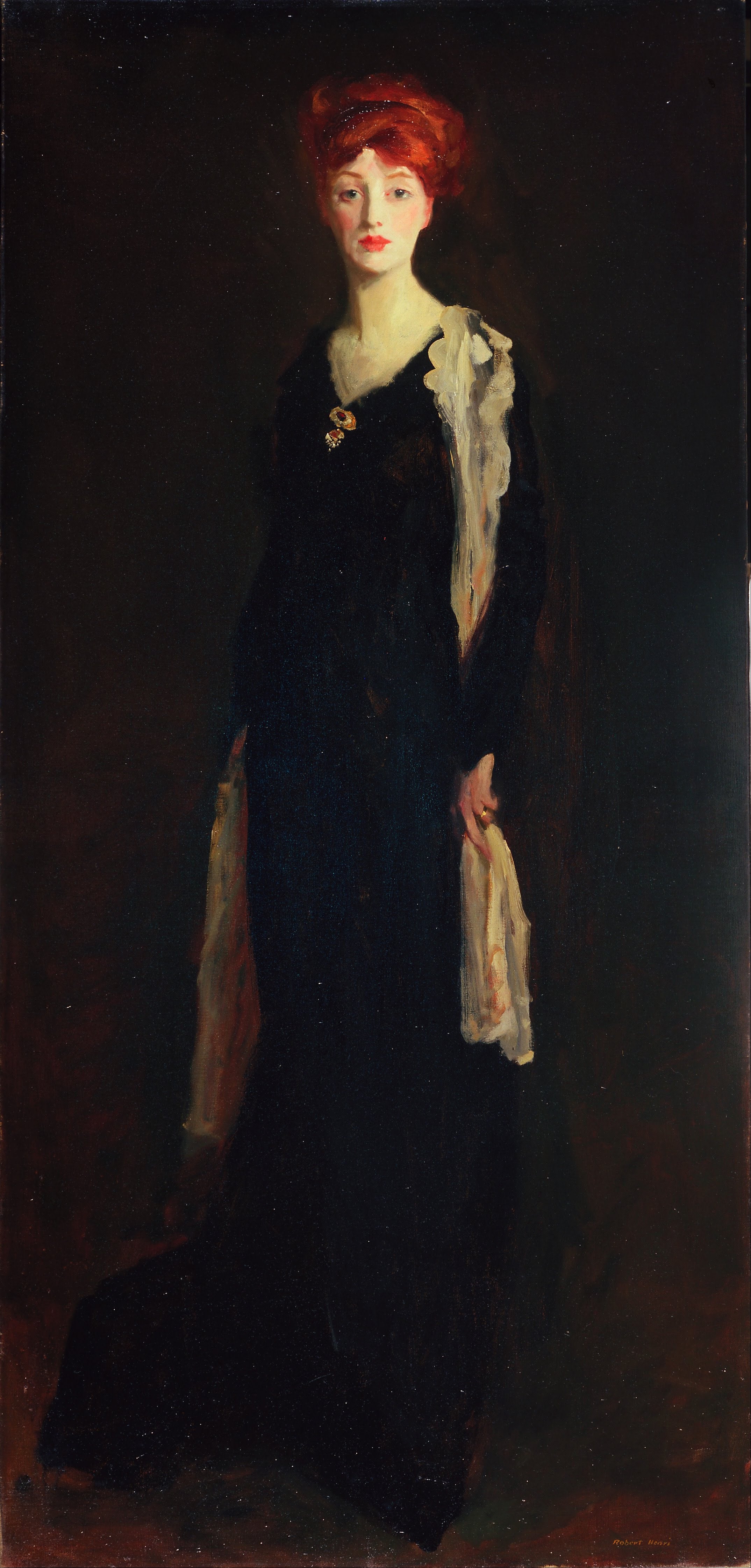 Dame en noir avec un foulard espagnol (O en noir avec un foulard) - Robert Henri