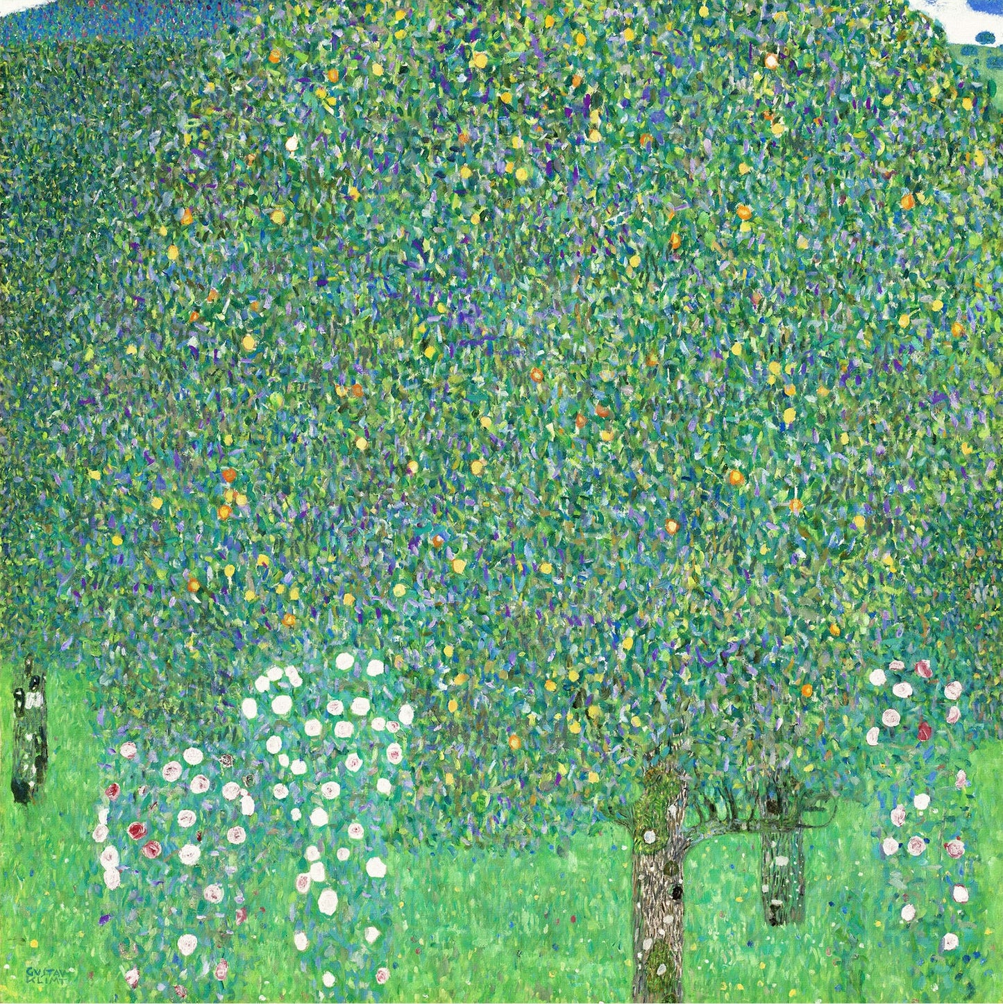 🌳🌸 Roseiras sob as árvores – Gustav Klimt (1905)