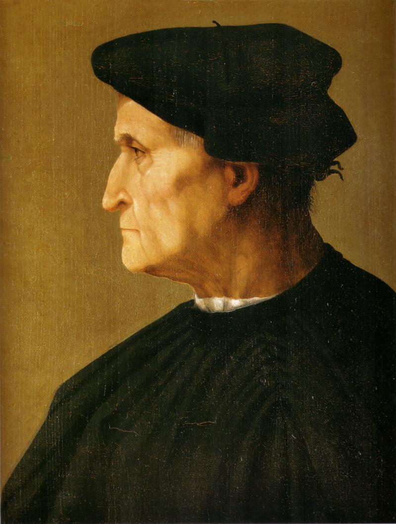 Retrato de homem em preto - Rosso Fiorentino