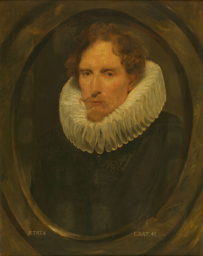 Homem em uma moldura oval - Antoine van Dyck