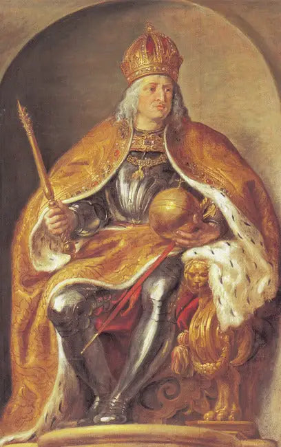 Retrato de Maximiliano I, imperador do Sacro Império Romano-Germânico (1459-1519) (Pompa Introitus Ferdinandi), 1634-1635 - Peter Paul Rubens