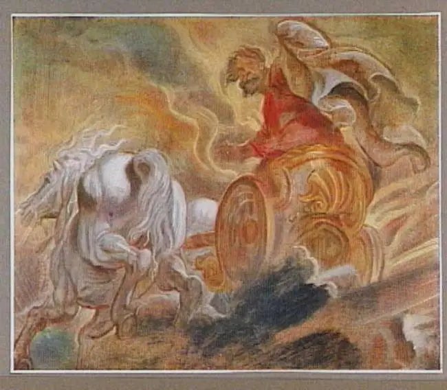 Élie é levado ao céu em um carro alegórico - Peter Paul Rubens