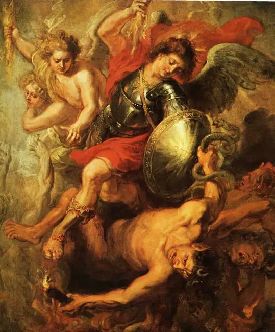 São Miguel derrotando os anjos rebeldes - Peter Paul Rubens