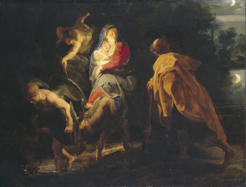 A fuga para o Egito - Peter Paul Rubens