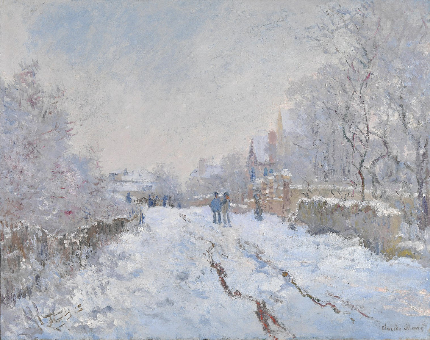 Rua sob a neve em Argenteuil – Claude Monet, 1875
