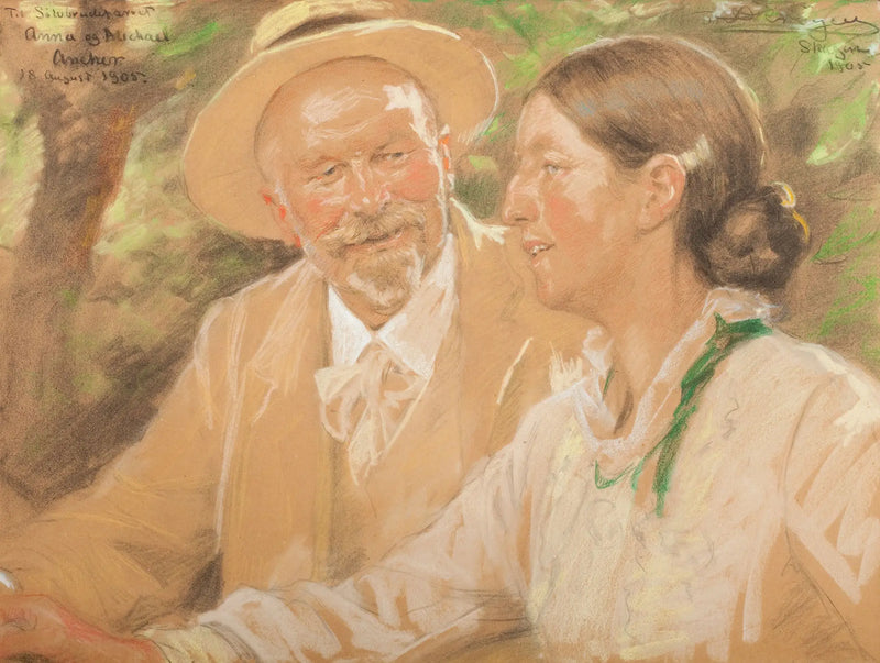 Anna e Michael Ancher em seu casamento de prata - Peder Severin Krøyer