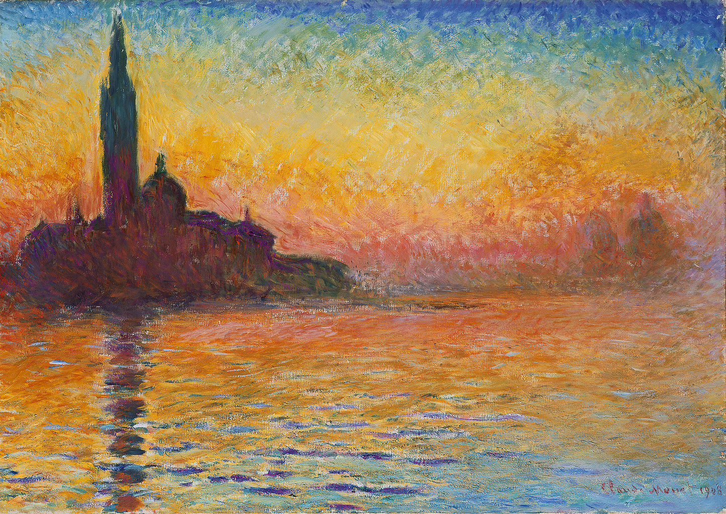 Saint-Georges Majeur ao crepúsculo – Claude Monet, 1908