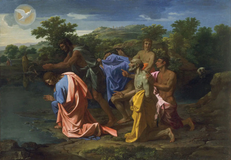 São João batizando Cristo - Nicolas Poussin