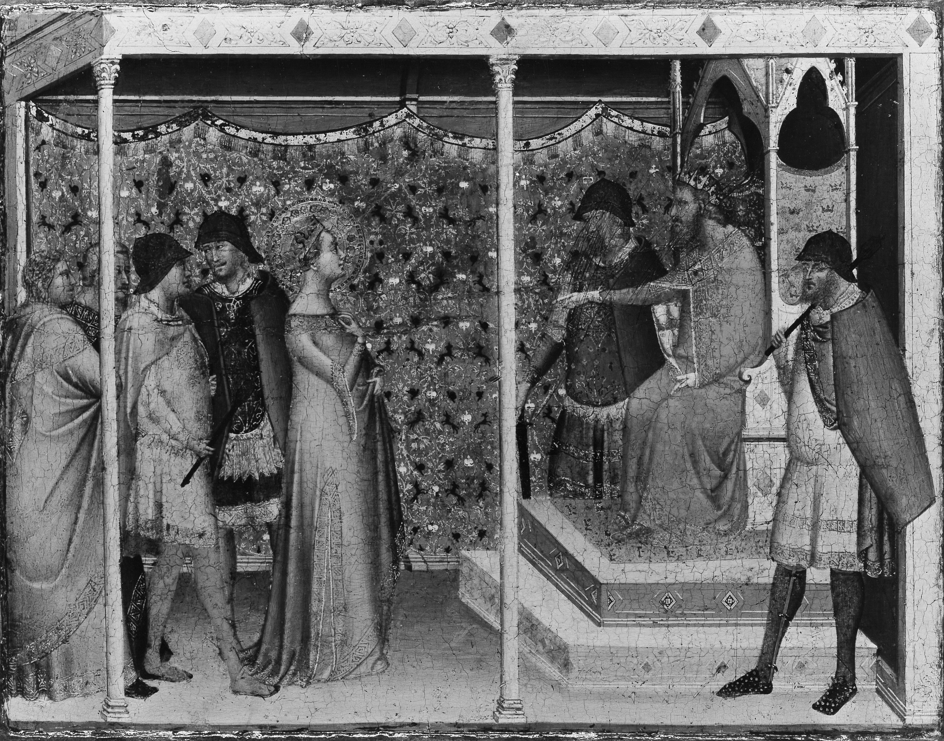 Sainte Reparata devant l'empereur Dèce - Bernardo Daddi