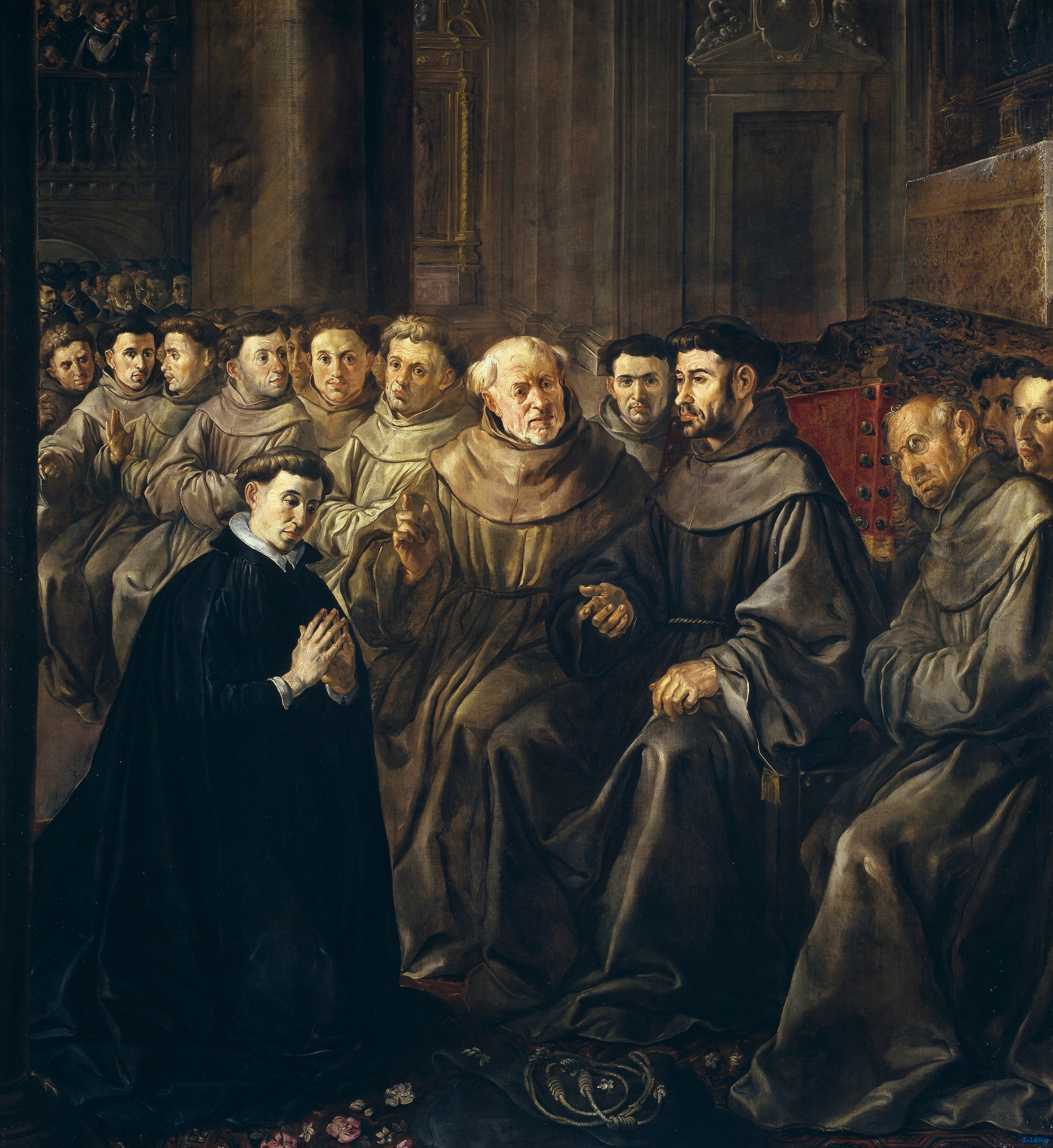 Saint Bonaventure reçoit l'habit des mains de saint François - Francisco de Herrera le Vieux
